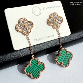 Сережки мед.сталь24К 10486 (4,5см.)